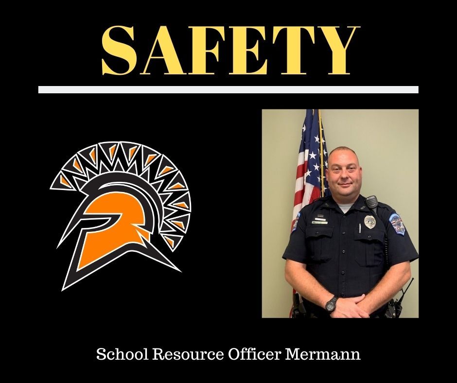 Picture of Officer Shannon Mermann on Safety Poster with Wayne Local logo